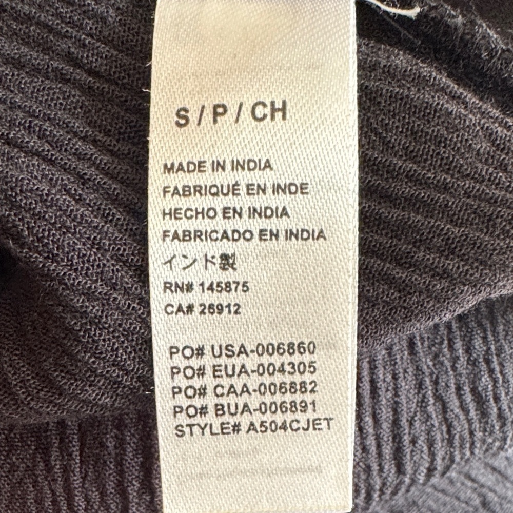 EUC Amuse Society Black Textured Viscose Fabric Blouse w/ Gold Metallic Accents - Picture 6 of 7